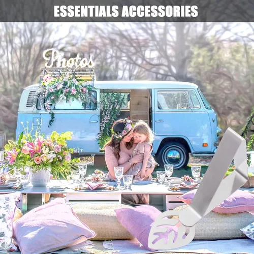 Miniatura 6 de Paquete de 10 clips para mantel de mesa, clip de mantel de pícnic en forma de hoja, para exteriores, grande, resistente, acero inoxidable, cubierta