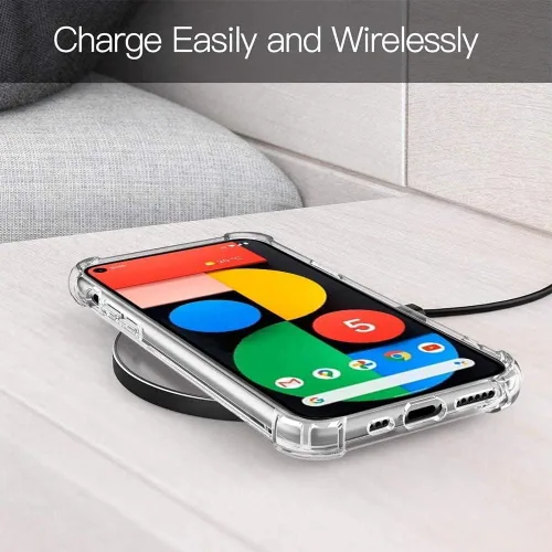 Miniatura 3 de Duro PC Parachoques A Prueba De Golpes Claro Suave Diseño Delgado Patrón De La Cubierta De La Caja Para Google Pixel 5A 5G - Rosa Lindo Cerdo