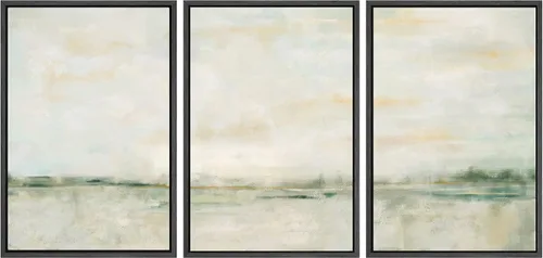 Miniatura 11 de SIGNWIN Lienzo enmarcado para pared, juego de arte abstracto de serenidad costera, ilustraciones abstractas junto al mar, arte moderno, decorativo