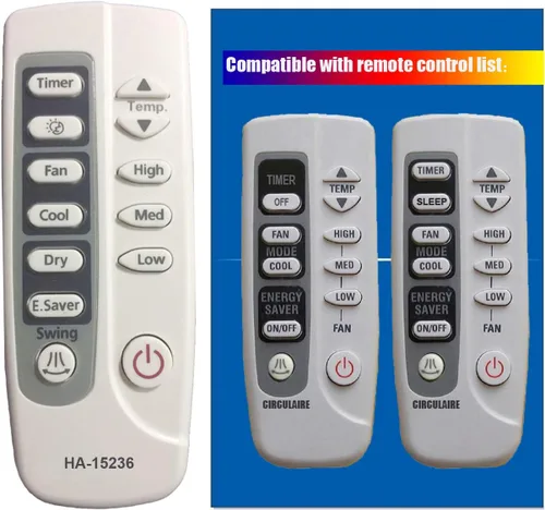 HA-15236 Reemplazo GE Aire Acondicionado Control Remoto Número de Modelo ARC-769 ARC-763 Funciona para ASH06LL ASH06LLS1 ASH08FK ASH08FKS1 ASH12AL