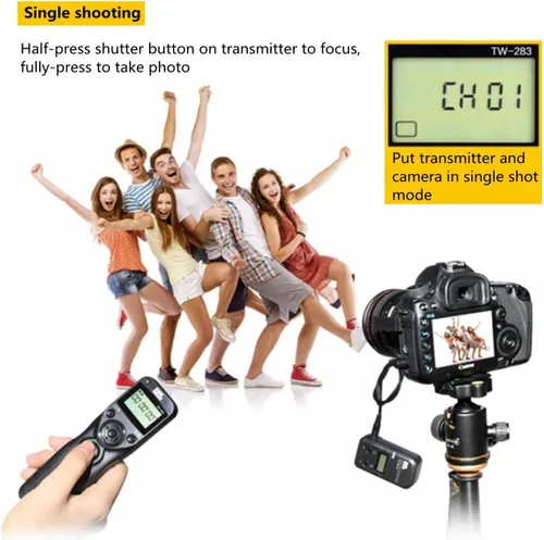 Miniatura 5 de Pixel Temporizador inalámbrico TW283-L1 Control remoto de liberación de obturador compatible con Panasonic S5, S1, G95, G91, G90, FZ10002, G9, GH5