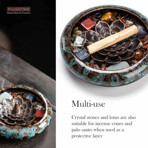 Miniatura 5 de Soporte para palo de incienso-Crystal Lotus Incienso,Quemador de incienso de cerámica