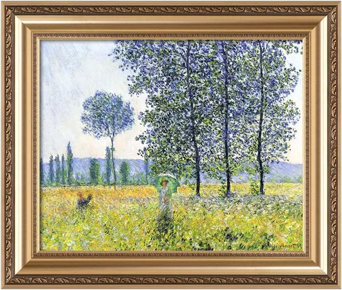 Miniatura 86 de IPIC - Reproducción artística de los lirios de agua de Claude Monet 1906, impresiones giclée coinciden con el marco dorado clásico, arte de pared