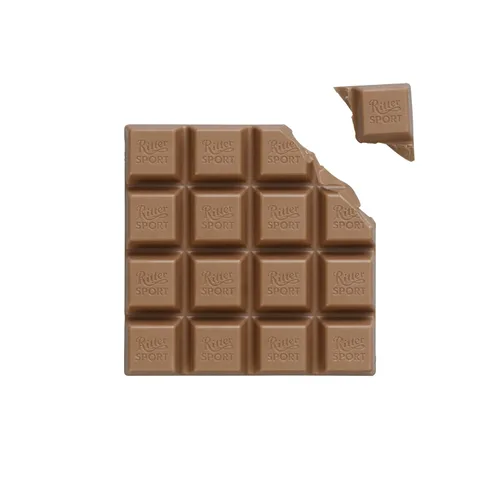 Miniatura 4 de Ritter Sport Alpine Chocolate con leche, barra de 3.5 onzas, paquete de 12 unidades de cacao sostenible 100% certificado