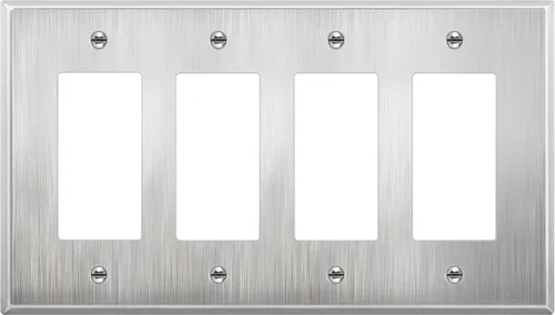 Miniatura 37 de LIDER Placa decorativa de pared de metal para interruptor o receptáculo, cubierta de salida de acero inoxidable, resistente a la corrosión