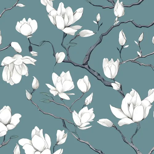 Miniatura 14 de Papel pintado verde floral Laatse de despegar y pegar, papel pintado de pájaros 17.5" x 78.7", papel de contacto floral vintage, impermeable
