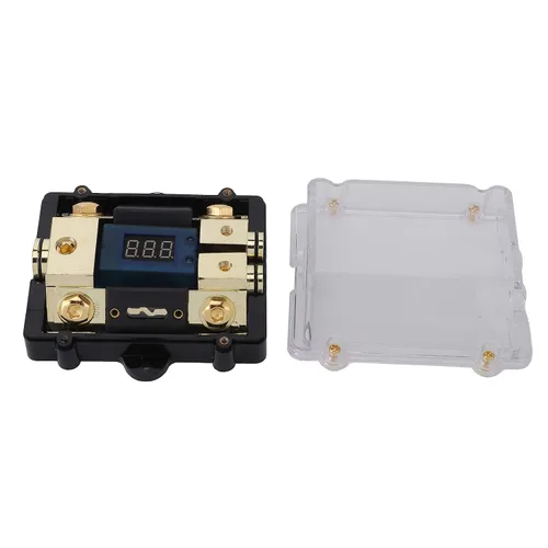 Miniatura 8 de Bloque de soporte, 100A 1 en 2 bloque de salida con pantalla LED digital de voltaje para audio de yate de automóvil