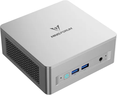 MINISFORUM Mini PC delgada UM750L, mini computadora AMD Ryzen 5 7545U (6C/12T, hasta 4.9 GHz), 16 GB LPDDR5 RAM y 1 TB PCIe 4.0 SSD, HDMI/DP/USB4, 4