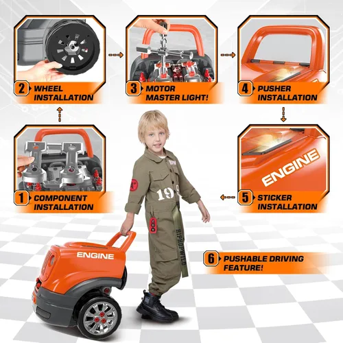 Miniatura 5 de SpringFlower - Juguetes y regalos para niños de 3 a 8 años, camiones grandes con motor para niños de 3 a 8 años, kit de construcción de camiones