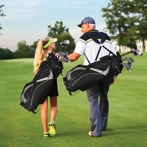 Miniatura 2 de Mayjooy - Bolsa de golf portátil con divisores de 8 vías, bolsa organizada de fácil almacenamiento con tela duradera, color negro
