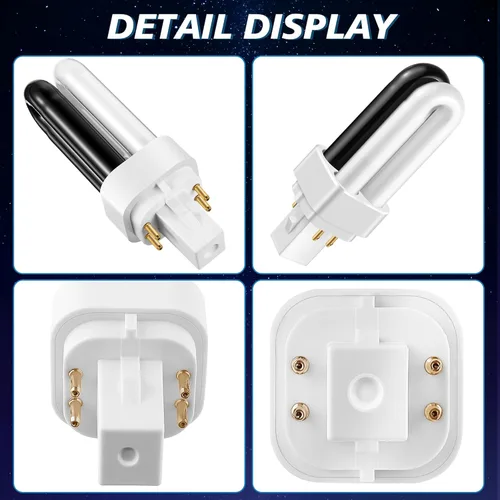 Miniatura 7 de Qualirey Paquete de 2 bombillas de repuesto 41050 de 7 W, bombillas mejoradas de 2 colores compatibles con Dynatrap DT1050 DT1100 DT1250, bombilla