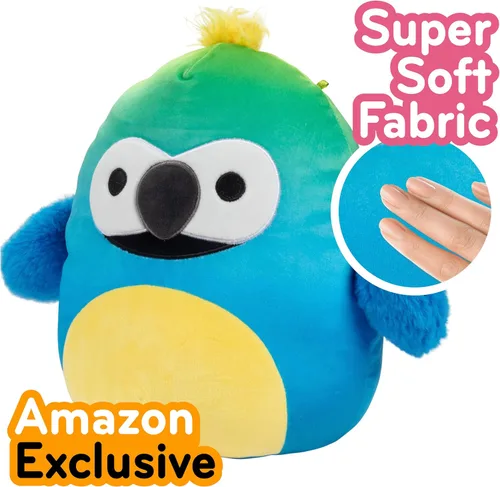Miniatura 2 de Squishmallows Original de 10 Pulgadas Baptise El Guacamayo - Peluche Oficial de Jazwares para Vacaciones - Suave, Acurrucable, Animal de Peluche