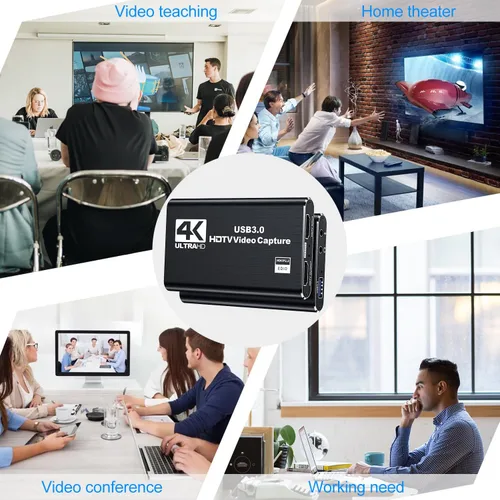 Miniatura 8 de dobestyou Tarjeta de Captura 4K para Transmisión, Grabación y Juegos – Dispositivo de Captura de Video HDMI con USB 3.0, 1080p 60fps, Sin Latencia