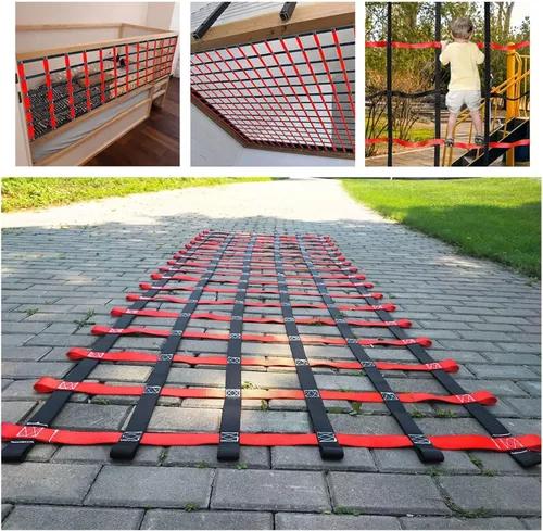Red de carga para escalar, tamaño personalizado, escalera de cuerda para pared de escalada en casa del árbol para niños, accesorios de columpio para