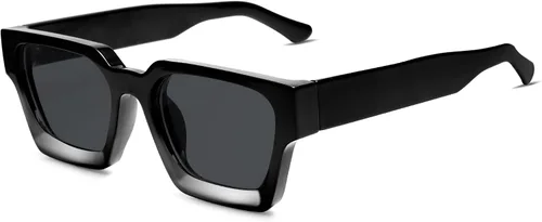 Miniatura 95 de VANLINKER Gafas de sol cuadradas gruesas para hombres y mujeres, retro, rectangulares, con protección UV400, VL9731