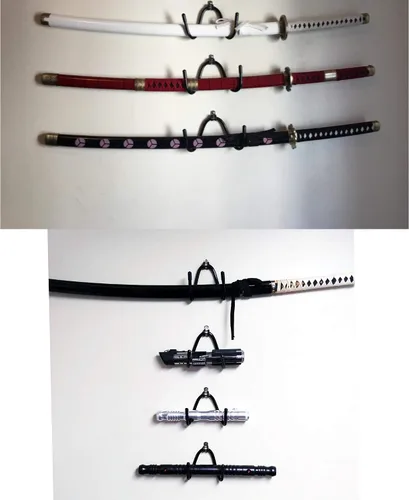 Miniatura 6 de YYST Estante de exhibición de espadas - Soporte de espada de montaje en pared 4/PK
