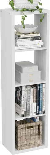 Miniatura 24 de VDNEND Organizador de Almacenamiento en Cubos Estantería, Estante Cúbico Decorativo de 11 pulgadas con Respaldo Abierto y Borde Engrosado, Marrón
