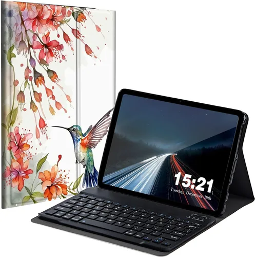 Miniatura 12 de Funda de teclado para Samsung Galaxy Tab S6 Lite 2022/2020, Galaxy Tab S6 Lite SM-P610/P613/P615/P619 con teclado Bluetooth inalámbrico desmontable