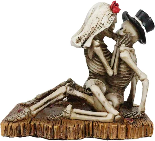 Miniatura 5 de Ebros Gift Love Never Dies Castaway Sea Stranded Wedding Skeleton Pareja Sexo en la playa Figura Día de los Muertos Halloween Decorativo San