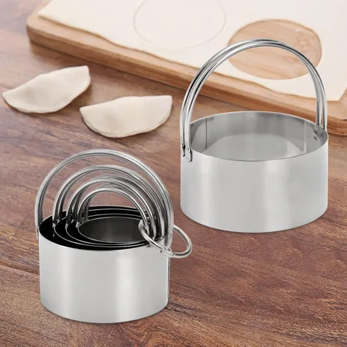 Miniatura 6 de Tosnail Cortador de pastelería, licuadora de masa, tamiz de harina de 3 tazas y cortador de galletas, 8 piezas de acero inoxidable herramientas