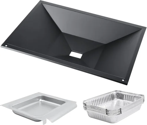 Miniatura 9 de QuliMetal 93305 Bandeja de Captura con Paquete de 20 Bandejas de Goteo 6415 para Weber Genesis II 3 Quemadores y Spirit 2/3 Quemadores, Genesis