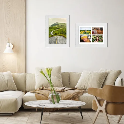 Miniatura 742 de Marcos de Fotos Collage de 13.5X15.5 con 7 Aberturas para Fotos de 4X6, Marco de Fotos Múltiples con Paspartú para Decoración de Pared, Grano