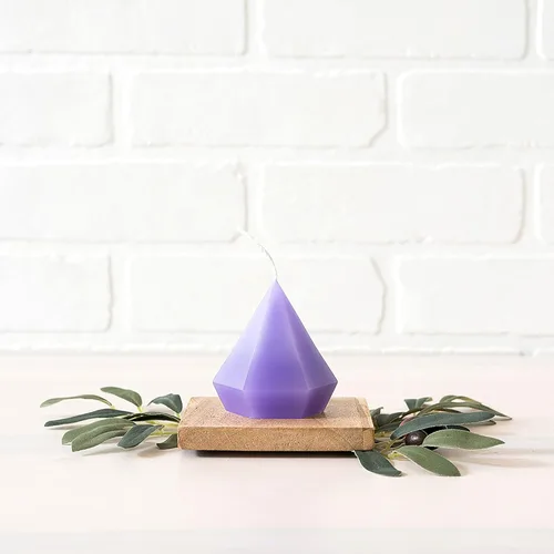 Miniatura 2 de We R Wick - Molde de silicona en forma de diamante 3D para hacer velas, hacer jabón y manualidades de resina, 3 x 3 x 3.25 pulgadas