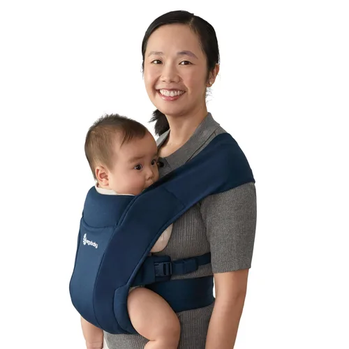 Miniatura 13 de Ergobaby Embrace Portabebés para Recién Nacidos hasta Niños Pequeños - Portabebés Ergonómicos Ligeros - Esenciales Acogedores (7-25 Libras), Tejido