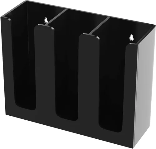 Miniatura 15 de Richboom Soporte organizador de almacenamiento acrílico para taza de café y tapa, 2 compartimentos, transparente