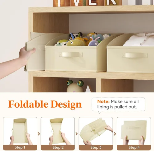 Miniatura 6 de Lifewit - Cestas organizadoras para armario, cestas trapezoidales medianas de almacenamiento para estante, paquete de 6 unidades, cestas