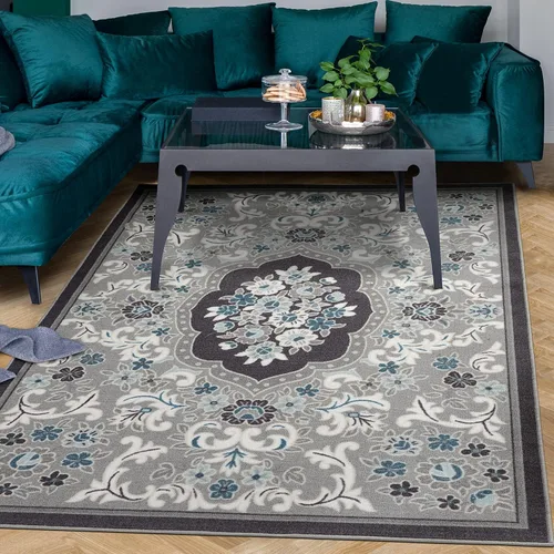 Miniatura 11 de Antep Rugs - Alfombras antideslizantes (no se desliza) 2 x 4 con respaldo de goma con diseño floral moderno de bajo perfil para cocina