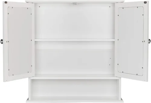 Miniatura 6 de Gabinetes de medicina de baño con espejo, gabinete de baño montado en la pared gabinete de almacenamiento de madera gabinete de pared de baño