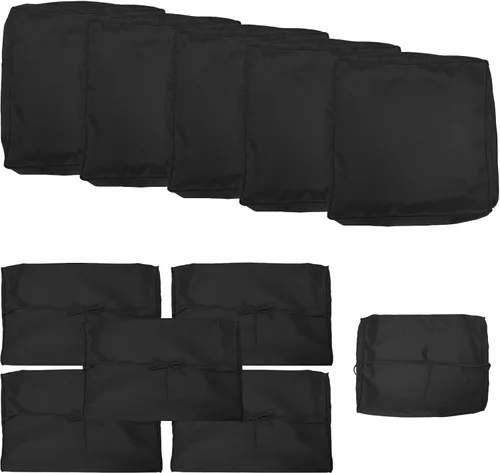 Miniatura 9 de Gotland Fundas de repuesto para cojines de patio, fundas de cojín para exteriores, funda impermeable para asiento de silla para sofá, muebles, Gris