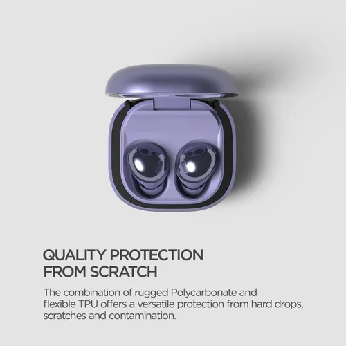 Miniatura 7 de VRS Design Funda moderna para Galaxy Buds (2023, 2022, 2021, 2020), color morado