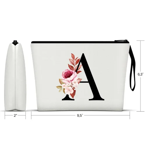 Miniatura 2 de Vavabox A-Z Bolsa de Maquillaje Personalizada, Regalos de Cumpleaños para Mujeres y Mamá, Regalos para la Mejor Amiga, Bolso Cosmético para Novia