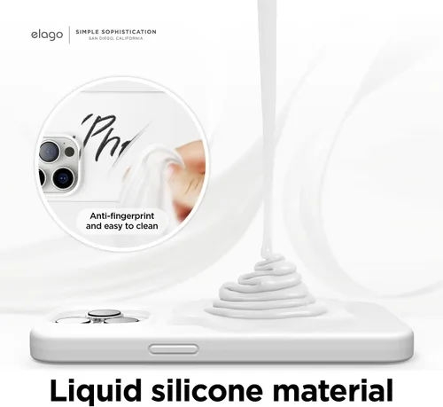 Miniatura 4 de elago Funda compatible con iPhone 14 Pro Max, de silicona líquida, funda protectora de cuerpo completo, a prueba de golpes, funda delgada