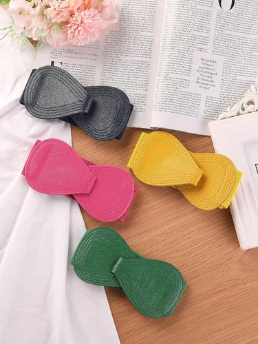Miniatura 4 de Allegra K Cinturón elástico de piel sintética con hebilla de entrelazado de 8 formas para dama