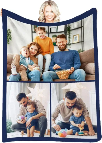 Miniatura 15 de Manta personalizada con fotos, mantas y mantas hechas en Estados Unidos, mantas personalizadas con fotos y texto para adultos, niños, familia