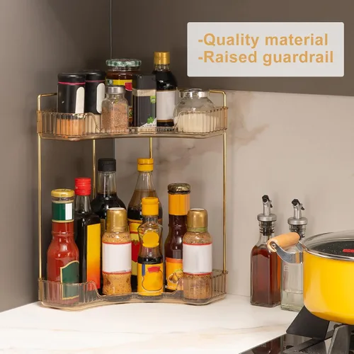 Miniatura 5 de INVSSENE Organizador esquinero para encimera de baño, bandejas organizadoras de tocador para mostrador, organizadores de maquillaje, bandeja de Azul