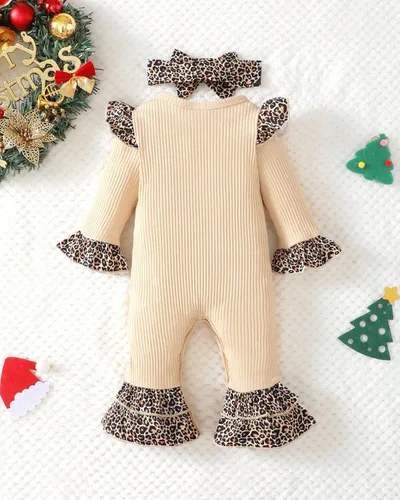 Miniatura 3 de Renotemy Ropa de bebé recién nacido, ropa de algodón y lino, monos sólidos con volantes, ropa de bebé para niña
