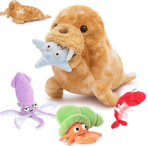 Miniatura 12 de MorisMos Pug Stuffed Animal with Babies Inside, 14" Mommy Stuffed Pug with 3 Baby Puppies, 4Pcs Interactive Soft Cuddly Dog for Kids, Dog Lovers