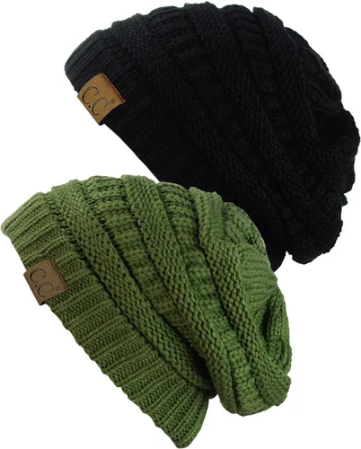 Miniatura 58 de Gorro a la moda de tejido suave abultado, cálido y elástico de C.C