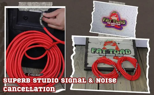 Miniatura 9 de Fat Toad Cables de altavoz de 25 pies de 1/4 pulgadas (serie Rojo-Flexpro), paquete de 2 cables de audio para DJ con conectores macho Jack, cable