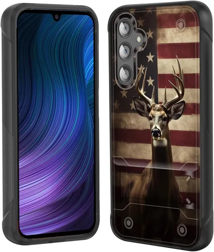 Miniatura 16 de Funda para Galaxy S24 Plus con soporte, doble capa híbrida de policarbonato duro y silicona suave, resistente a prueba de golpes, funda protectora