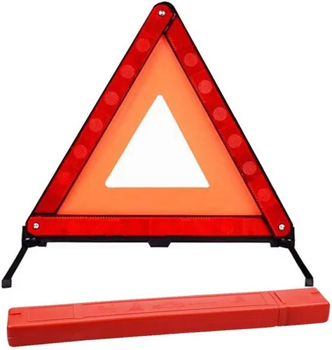 Cartel de Advertencia de Coche Reflectante con Triple Triángulo, Señal de Peligro en Carretera, Tablero de Avería de Emergencia, Kit de Advertencia