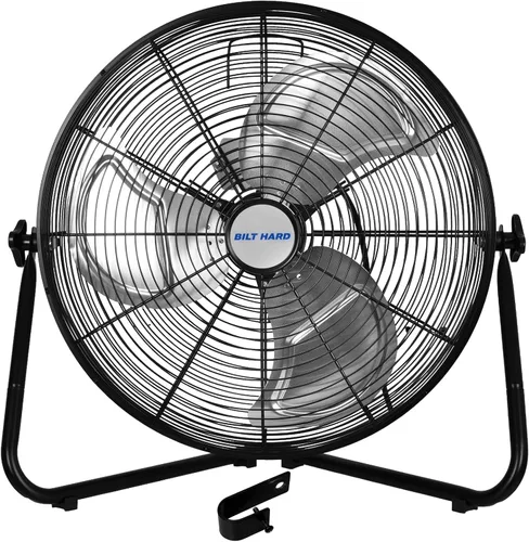 Miniatura 10 de BILT HARD Ventilador de piso de metal resistente de 3 velocidades de 12 pulgadas, 1680 CFM, inclinación de 180 grados, potente ventilador de flujo