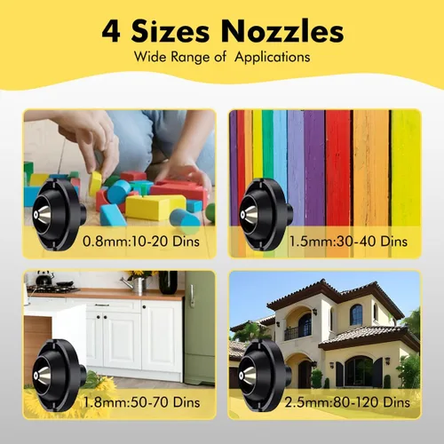Miniatura 7 de Herramienta pulverizadora de pintura 1000 W de alta potencia eléctrica pistola de pintura en aerosol fácil de limpiar para muebles gabinetes casa