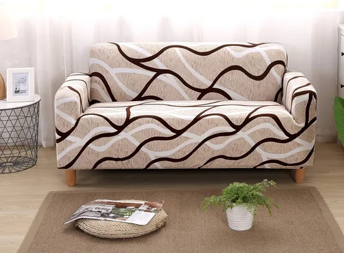 AURLOE Funda de sofá estampada, Funda elástica para sillón, Funda de sofá con patrones para sillón acojinado de 3 plazas (NC, 3 plazas/Grande de 2