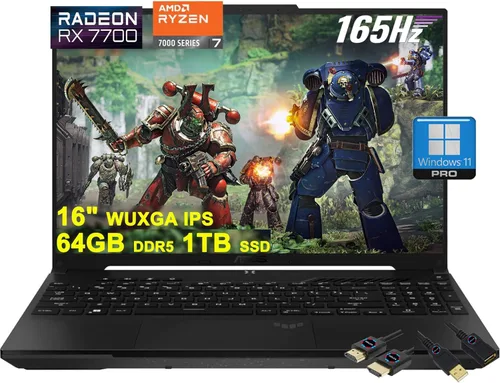 Miniatura 12 de ASUS TUF Gaming A16 Laptop 16 pulgadas WUXGA 165Hz 100% sRGB AMD 8-core Ryzen 7 7735HS 16GB DDR5 1TB SSD Radeon RX7700S 8GB (>RTX4060)