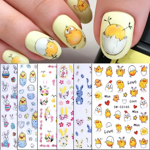 Miniatura 30 de 8 hojas de calcomanías de uñas de Halloween con diseños de fantasmas lindos, calabaza, araña, telaraña, sangre, llama 3D, autoadhesivas, Otoño